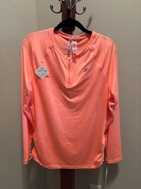 ZeroXposur Women's Long Sleeve UPF 30 Pullover - Coral